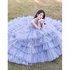 Evening Dress 2025 New Color Dress Wedding Dress Location Trailing Cake Skirt Mori Travel Dress