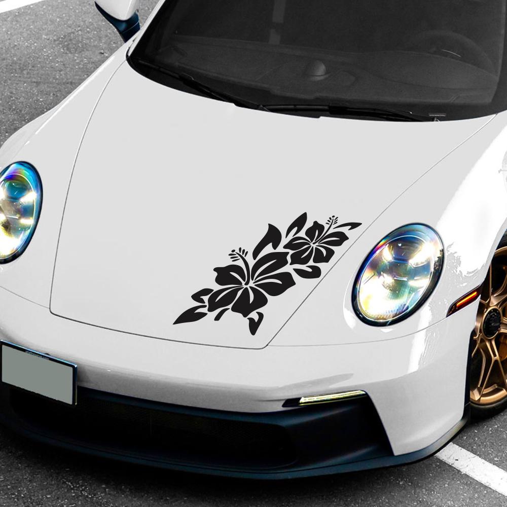 Vine Hibiscus Car Sticker Car Whole Body Vinyl Decal Waterproof Vehicles Motorcycle Stickers Car Accessories Decoration Exterior