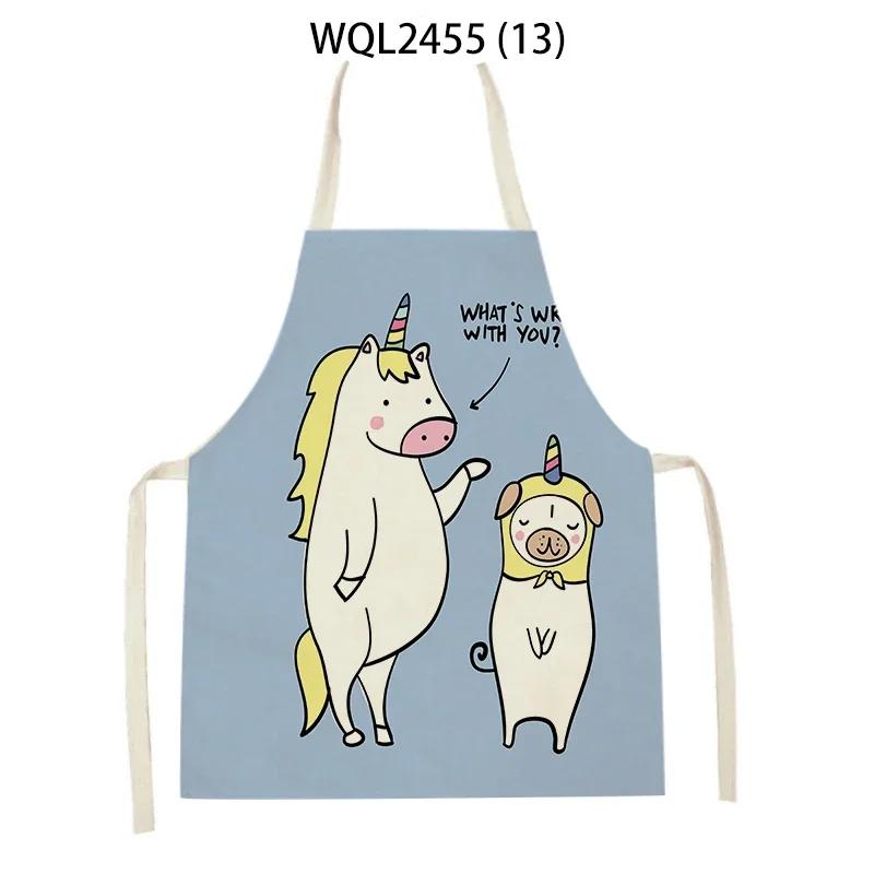 Animal Kitchen Apron Women Pinafore Child Apron Household Cleaning Supplies Baking Cooking Accessories Sleeveless Linen Bibs