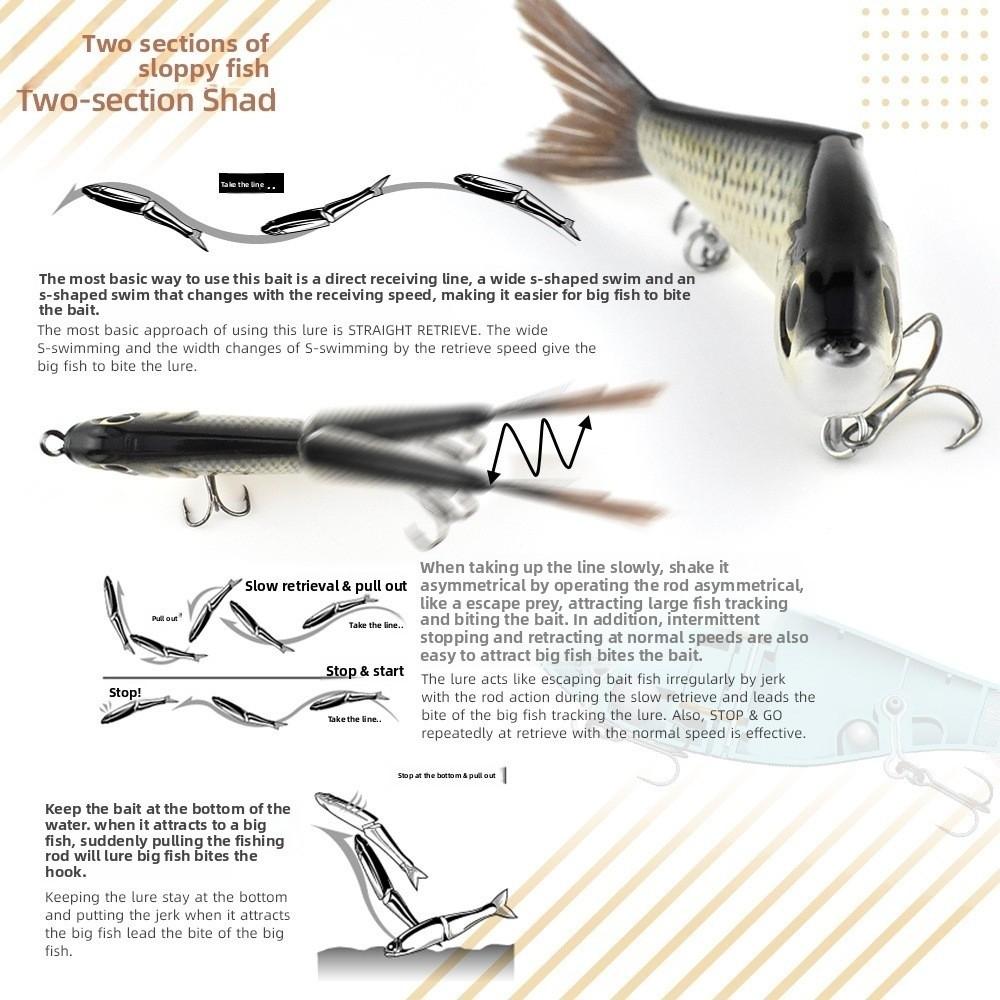 Hard Baits Bass Lure Glide Action Swimbait High Performance Artificial Bait  Sea Fishing