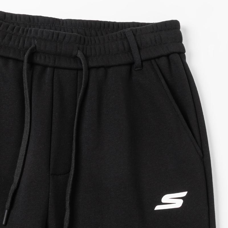 Skechers Fleece Lined Warm Winter Comfortable Versatile Slimming High Waisted Loose Pants Unisex Pants P226U045-002K