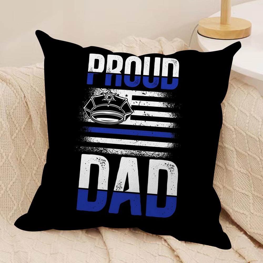 Best Dad Ever fathers day Cushion Cover Soft Plush Fabric DoubleSided Printed Cushion Covers for All Seasons Modern Home Decor