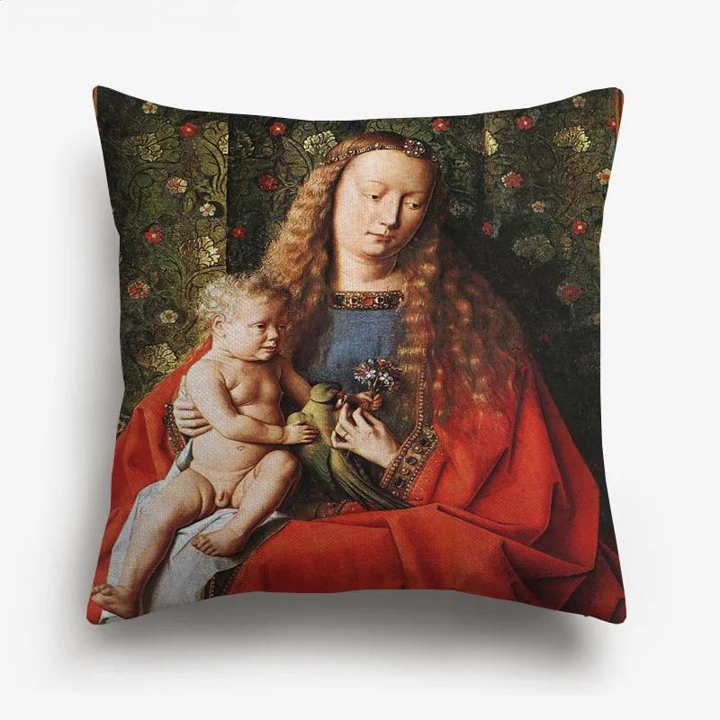 The Emperor Napoleon Cushion Covers European Neoclassicism Retro Vintage Portrait Oil Painting Decorative Pillows For Sofa