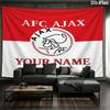 AFC Ajax Custom Name Wall Tapestry Aesthetic Wall Hanging Printed Fabric Blanket Decorative Tapestries for Bedroom Living Room Home Decor