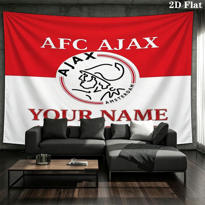 AFC Ajax Custom Name Wall Tapestry Aesthetic Wall Hanging Printed Fabric Blanket Decorative Tapestries for Bedroom Living Room Home Decor
