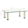 Soporte de TV 40 x 35 x 17 cm Vidrio Templado Transparente