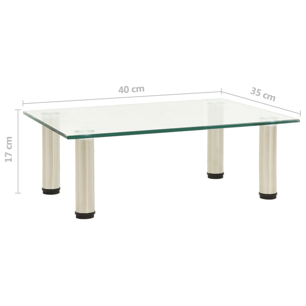Soporte de TV 40 x 35 x 17 cm Vidrio Templado Transparente