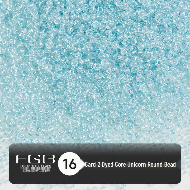 Thousand Color Unicorn Heart Glazed 2mm Round Glass Seed Beads for DIY Jewelry Accessories