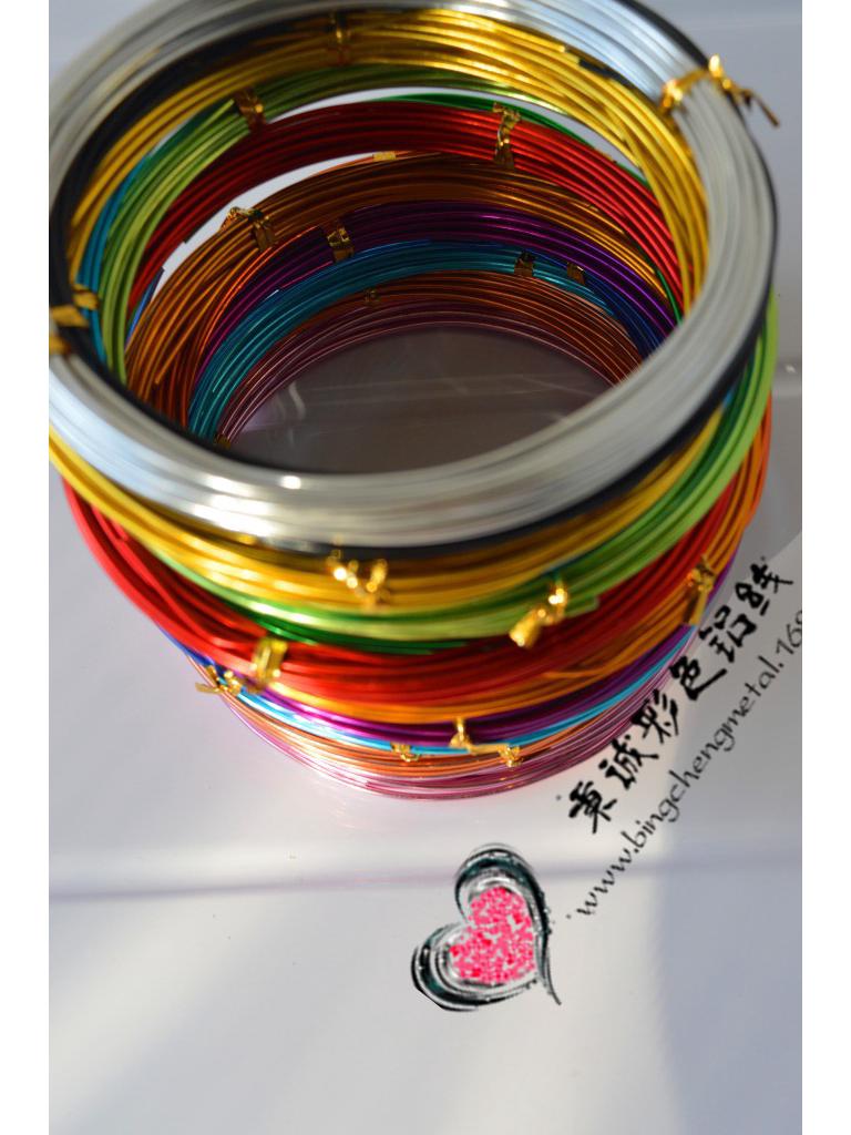 Colored 3.0mm x 5m Anodized Aluminum Wire for Handmade Bicycle Weaving and DIY Modeling