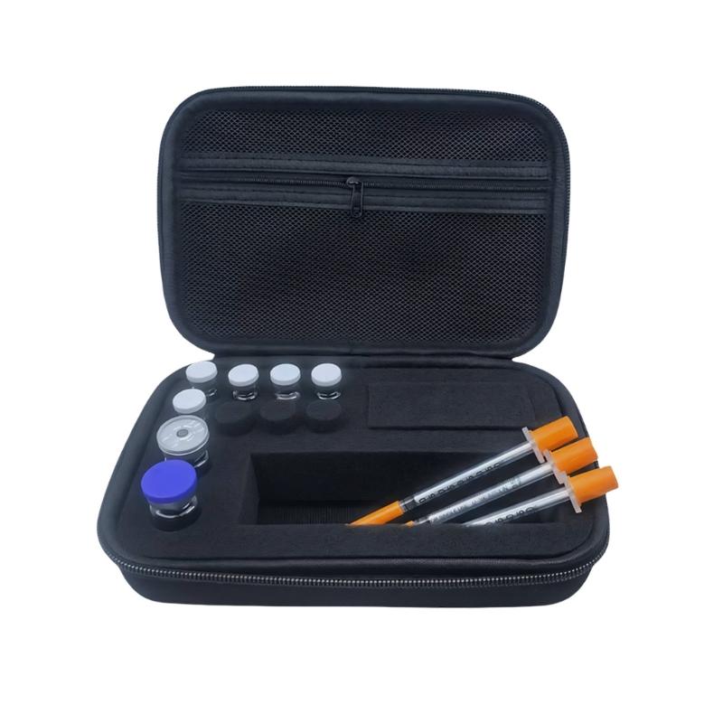 Daily Carry Insulin Supply Storage Case with Hard Shell, Inner Pocket and Insert Layout for Home and Travel Use