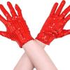 Silver Sparkly Mesh Gloves 1 Pair Shiny Glossy Women Dance Costume Accessory for Wedding Banquet Cocktail Party Cosplay