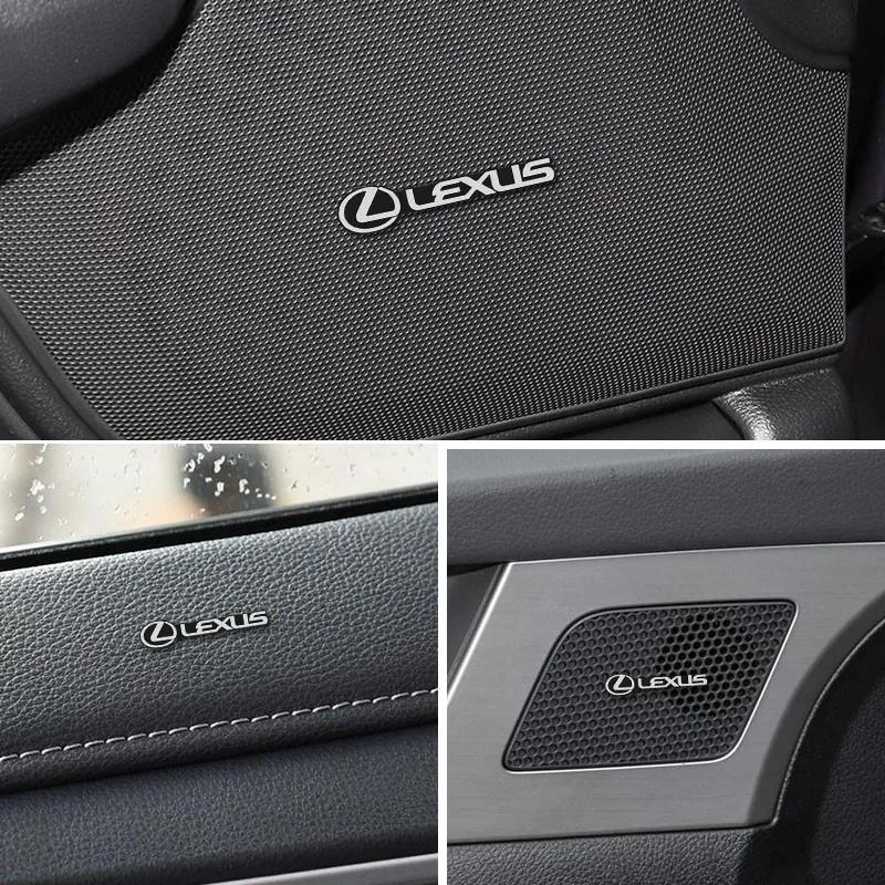 FIQK8 Car Audio Decorate 3D Aluminum Badge Emblem Stickers For Lexus IS250 IS200 CT200h GS300 LS430 RX450h LX570 IS300 ES RX LS IS NX
