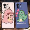 Cartoon Couple Little Dinosaur Phone Case for Xiaomi Poco F4 F3 X3 X4 X5 GT NFC M3 M4 Ultra 12 12T 13 Note 10 Pro Lite 5G Cover