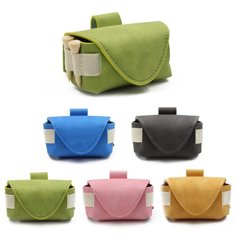 PU Leder Golfbälle Tasche für Mann Frau Golfbälle Aufbewahrungsetui Golf Tees Halter Golfbälle Beutel Einfach zu benutzen
