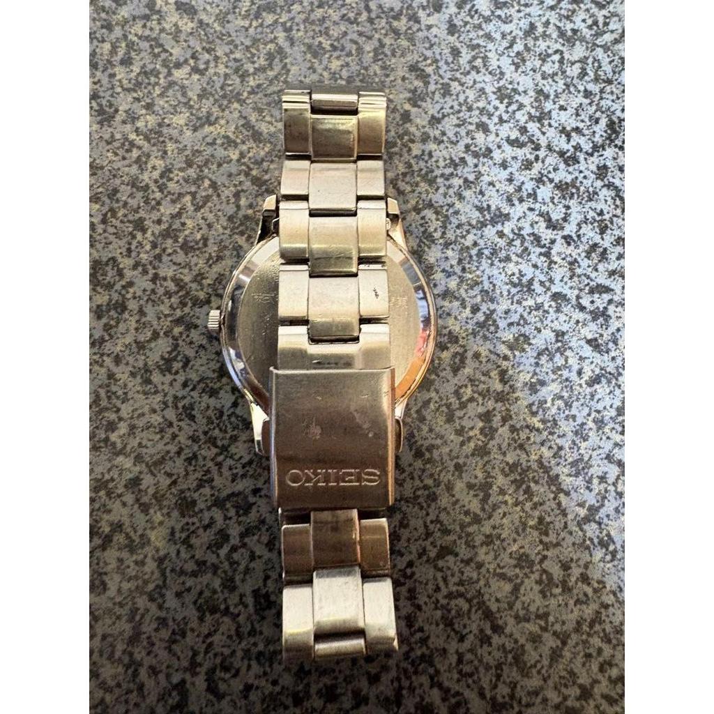 Used SEIKO Men's Watch Silver Roman Numeral Dial Quartz
