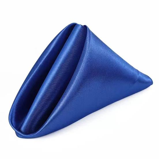 Dinner Napkin Satin Anti-wrinkle Surface Solid Color Washable Seamless Royal Shine Glamor Table Decor for Hotel Restaurant Dining Banquet Wedding