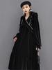 Xitao Módní nové černé volné dámské šaty s temperamentem WMD4344