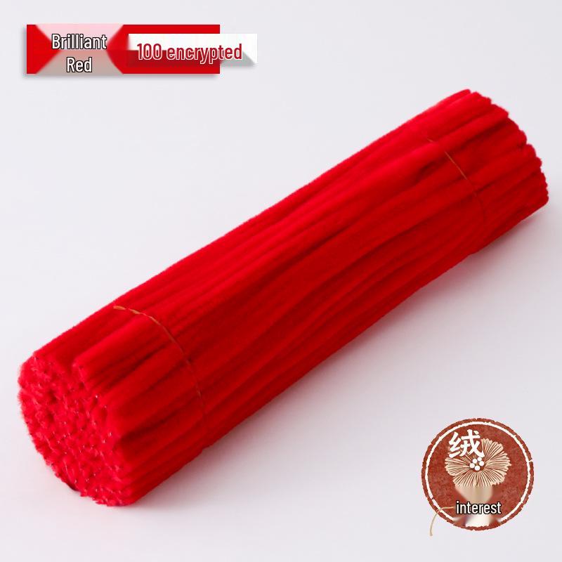 Macaron Twist Stick: Encrypted Velvet & Faux Plush Chenille Stems - DIY Mixed Color Craft Pack