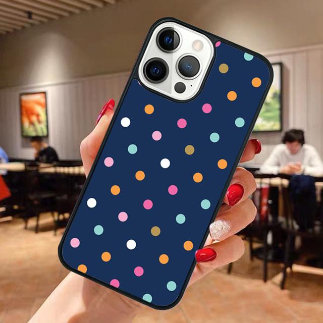 Black And White Polka Dot Phone Case For iPhone 17 Air 13 12 14 15 16  Cover For Apple Pro Max Plus Coque