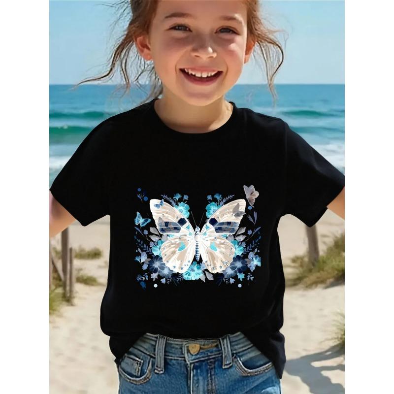 European sizes Girls 100% Short Sleeve Tee, Soft And Cozy Daily Wear, Ideal for Home, Outdoor, And Sports Activities, Comfortable And Airy