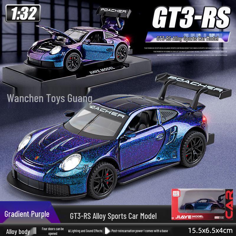 Jiaye 1:32 Porsche 911 GT3RS Alloy Sports Car Model Ornament Toy