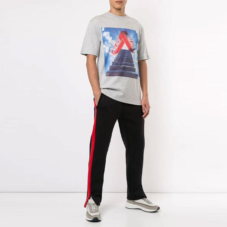 Palace Tri-Ternity T-Shirt With Ladder Steps Triangle Graphic Unisex Tops Red Grey P16TS135