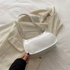 Bolsa de axila simples e elegante, bolsa de ombro minimalista, bolsa de mão estilosa feminina e bolsa com zíper