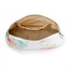 Round Pouch Pastel Floral Botanical Print with Cosmos Stylish and Cute Makeup W1002000 (Small) Design, Pouch,