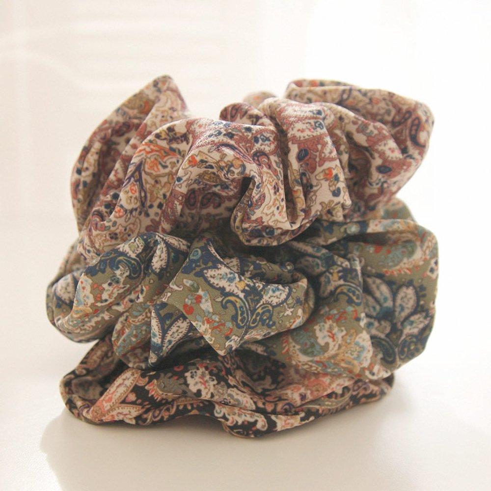 Jlauren Antique Silky Fabric Gopchang Scrunchie H01281