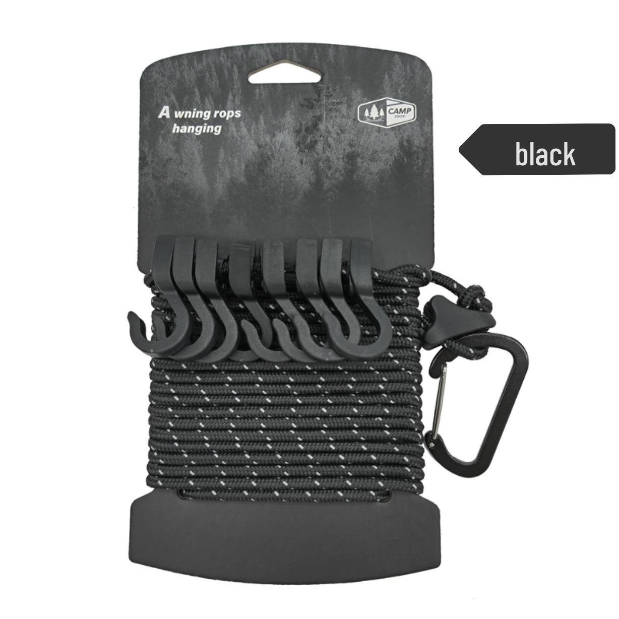 

Multi-Functional Anti-Slip Clothesline Rope for Camping and Travel чорний