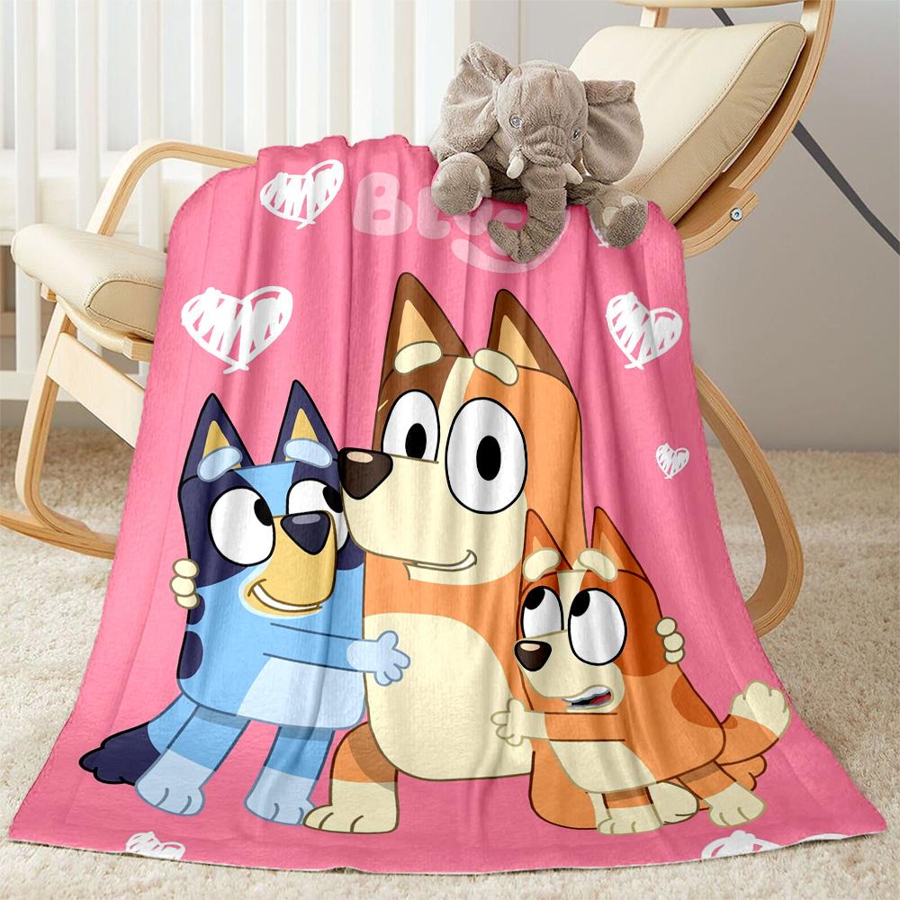 Bluey Family Adventure Blanket Soft Warm Cozy Suitable for Bed Office Chair Bedding Four Seasons Universal Modern Style Gift for Travel Home Birthdays