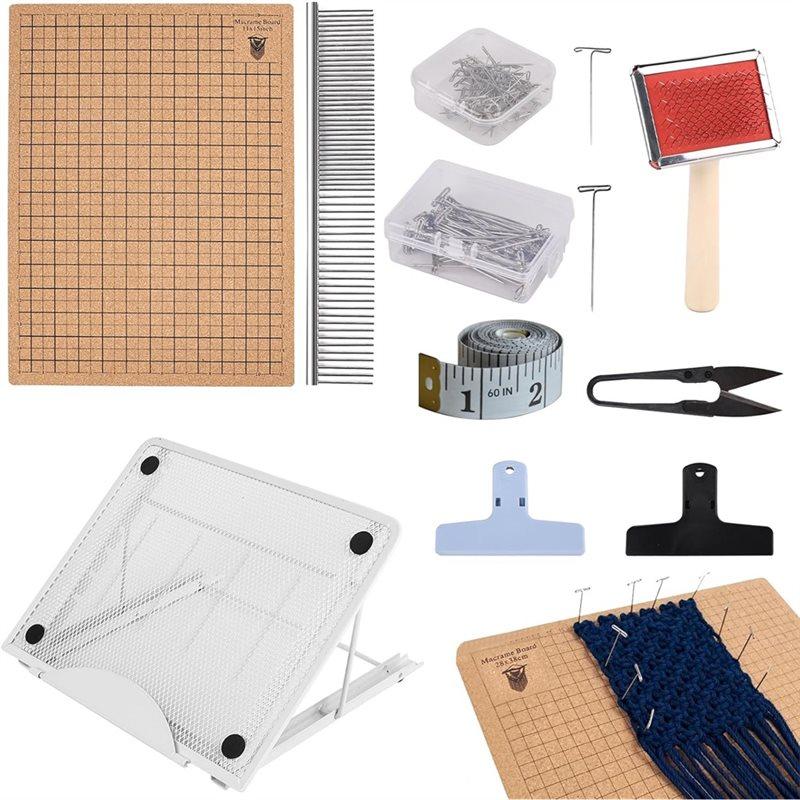 Macrame Board Set 12   X  16   Wood Macrame Board Stand With Metal Adjustable Holder For Braiding Creating