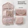 Foldable Jewelry Case Roll Travel Jewelry Organizer Portable For Journey Earrings Rings Diamond Necklaces Brooches Storage Bag