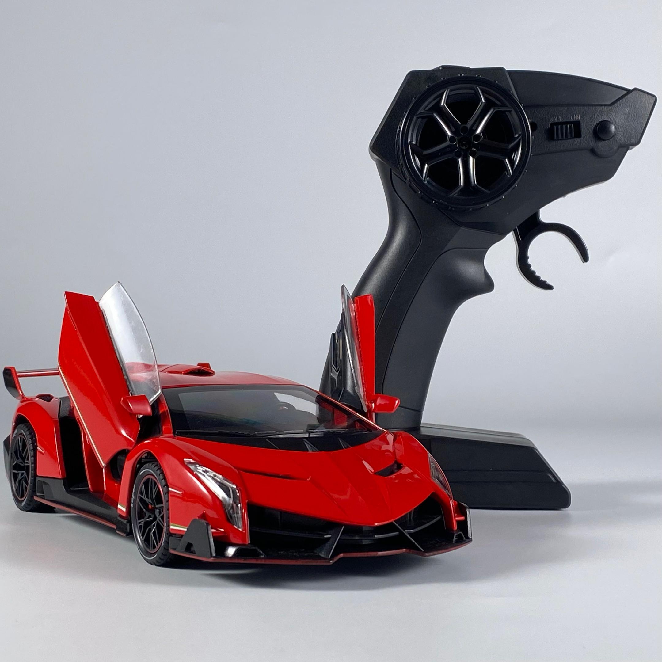 Bai Fen Bai Dolls And Toys Grey 1:24 Veneno Rc Supercar Sports Car Alloy Metal Diecast Model Car Outdoor Children's Toys Radio Remote Control Car Christmas Gift