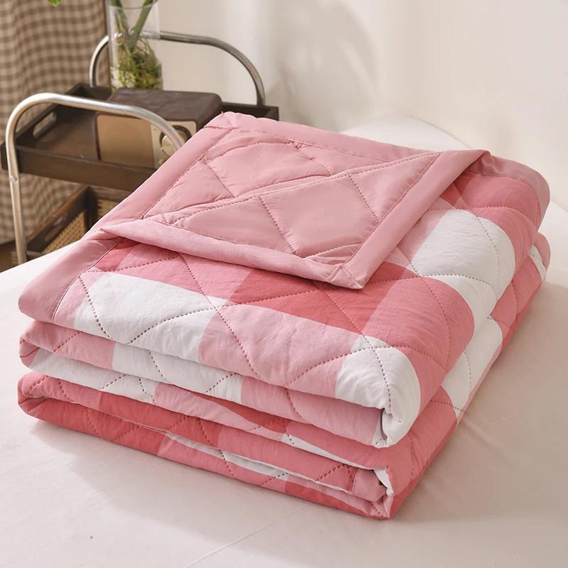 Air Conditioner Quilt Lightweight Washed Cotton Quilt Summer Blanket Quilted Cooling Comforter Summer Quilt Air Condition Thin Blanket (no Pillowcase)
