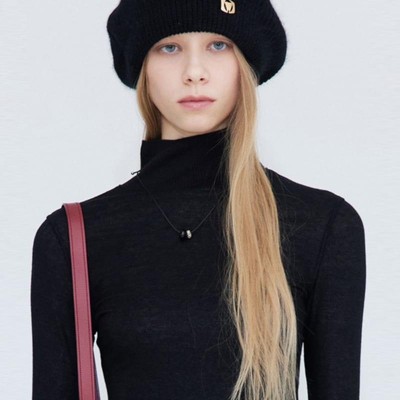 WNDERKAMMER Angora beret_Black