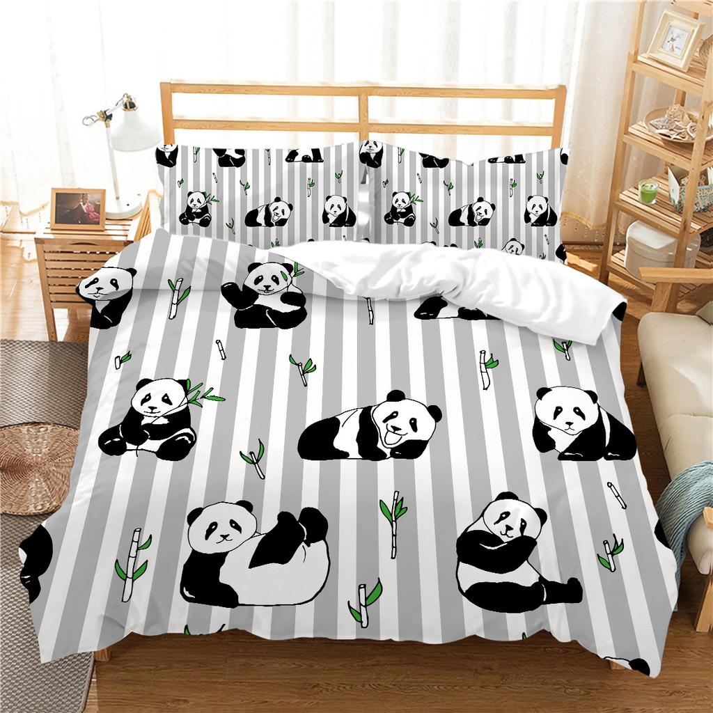 Panda Cherry Blossom Quilt Cover Bedding Quilt Cover Grinding Bedding Kit Digital Printing Delivery