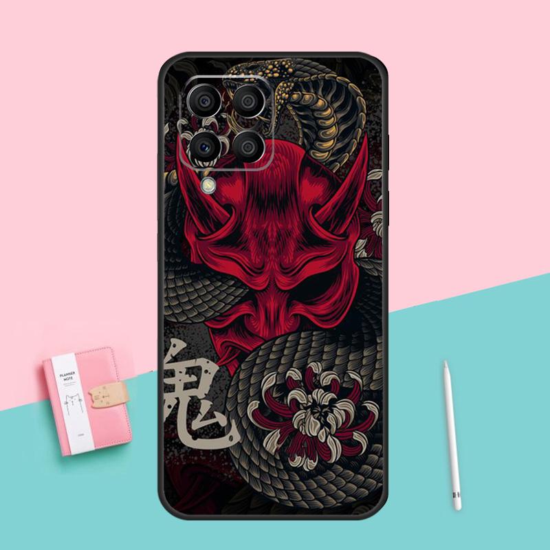 

Samurai Oni Mask For Samsung Galaxy M53 M33 M32 M16 M06 M12 M55 M15 M35 M14 M34 M54 M11 M21 M31 M13 M52 Case Samsung M21