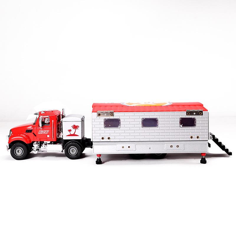 Combinație de modele la scară 1/50 pentru remorcă de mașină din aliaj, replică de decorare statică a camionului