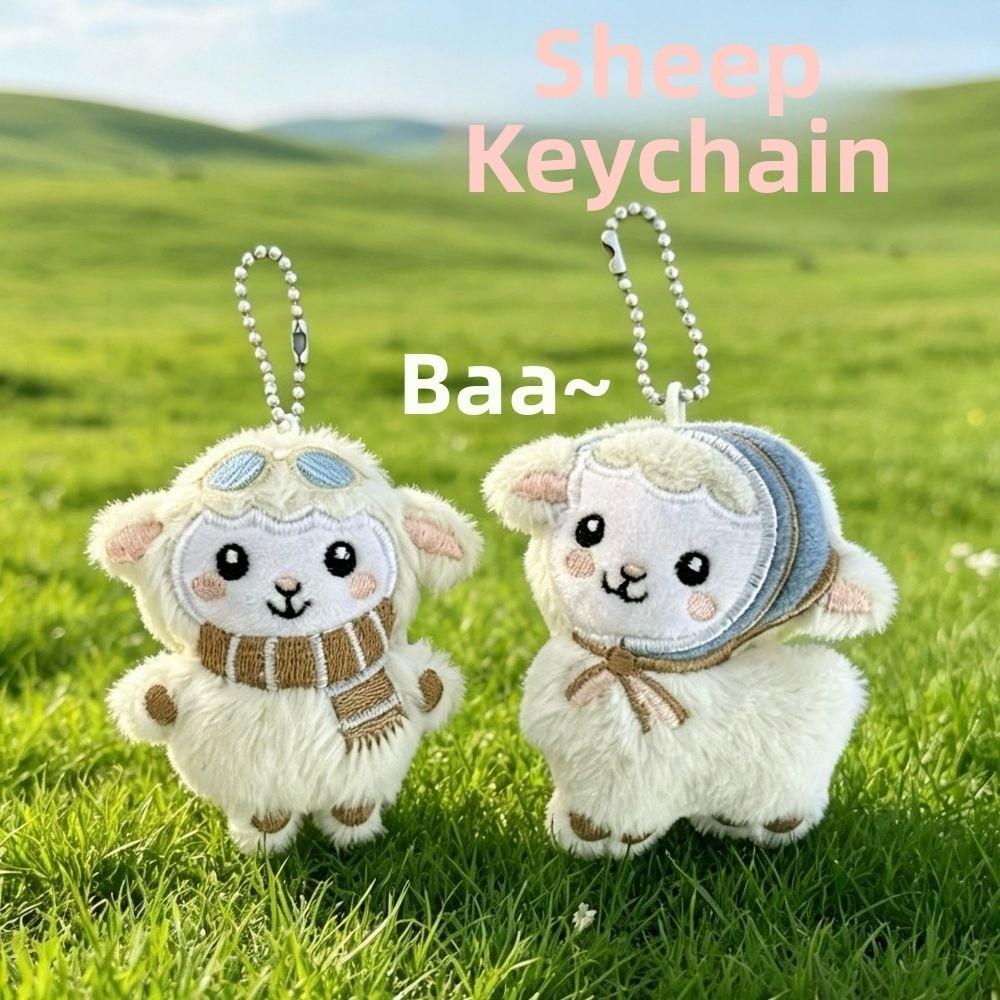 Soft Material Backpack Pendant Plush Texture Lamb Pendant Adorable Lamb Keychain Daily Carry