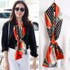 Long small silk scarf spring and summer new with shirt streamer multi-functional belt hair tie high-end printed scarf
