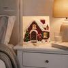DIY Faux Pearl Art Crafts Christmas Kit, Santa Snowy Cottage Painting Kits for Adults 3D Bead Craft Set Adults, Home Winter Holiday Wall Decor Indoor