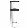 Metal Flower Stand Standing Loft 80Cm Wire Black Table