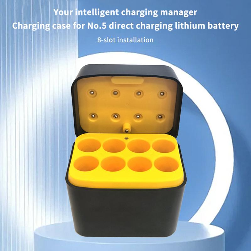 8-Slots 1.5V Aa Battery Charger Type-C Rechargeable Lithium Ion Batteries Intelligent Usb Box For Remote Control Toys Tool