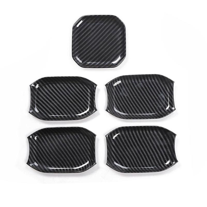 5pcs/Set Car Door Handle Bowl Decor Cover Sticker Exterior Cup Trim For Jeep Wrangler JL 4-Door 2018 -2025