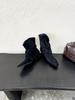 Suede square head short boots women's autumn and winter new low-heeled thin and ankle boots versatile fashion boots