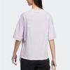 Adidas Neo Pure Color Logo Mesh Breathable Loose Casual Short-Sleeve T-Shirt Women Tops Light-Purple HS8846