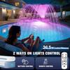 Fontaine Piscine LED Rechargeable KingSom avec Télécommande, Cascade Ajustable, 10000mAh - Accessoires Piscine Hors Sol
