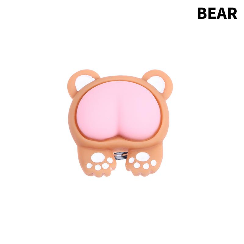 Cute Animal Butt Toilet Press Button Long Nail Protector For Women Toilet Bath Room Water Press Flush Button Decoration Aid