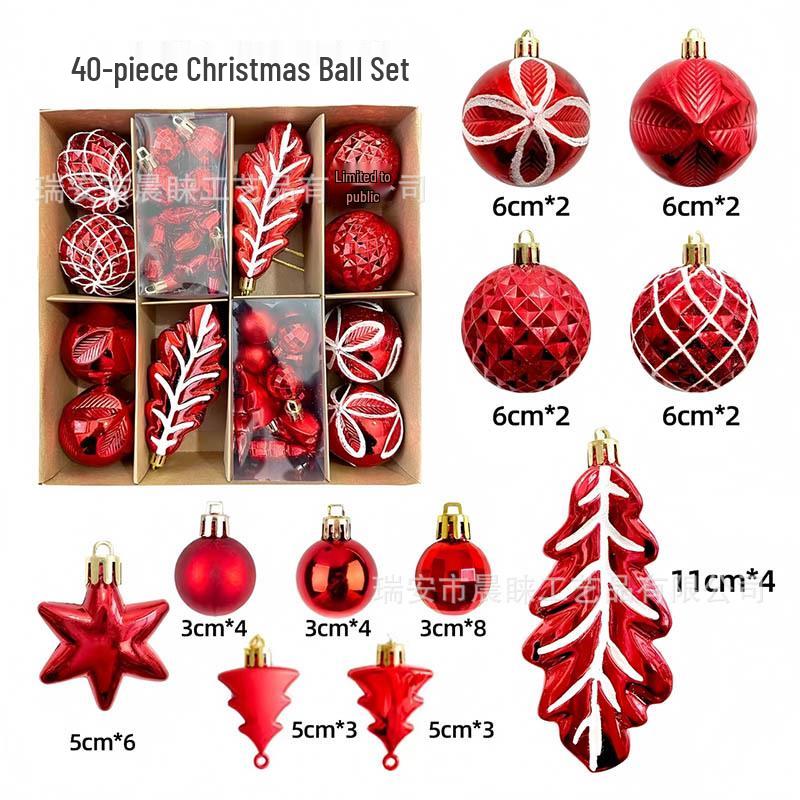 Painted Christmas Ball Set: Shiny Irregular Ornaments for Tree Decoration